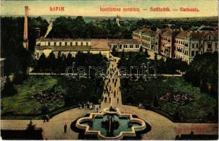 1909 Lipik, Ljeciljistna svratista / Fürdő szállodák. Arnold Drucker kiadása / Curhotels