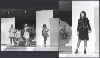 cca 1970-1980 Armuth Iván (1929-1992): Divatbemutatón készült felvételek, 10 db fotó (közte egy szín...