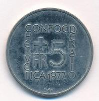 Svájc 1977. 5Fr Cu-Ni "Johann Pestalozzi halálának 150. évfordulója" T:2 Switzerland 1977....