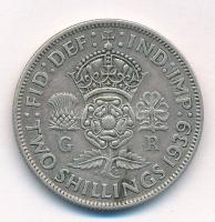 Nagy-Britannia 1939. 2Sh Ag "VI. György" T:2,2- Great Britain 1939. 2 Shilling Ag "Ge...