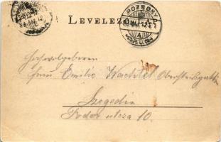 1899 (Vorläufer) Pozsony, Pressburg, Bratislava; vár, gőzhajó / castle, steamship (EK)