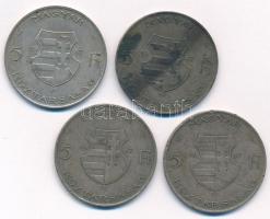 1947. 5Ft Ag "Kossuth" (4x) T:2-,3 patina Adamo F8.1