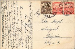 1920 Mezőlaborc, Medzilaborce; Az oroszdúlta Zemplén 10. 1914-15. Házak romjai. Danielisz Lajos vasú...