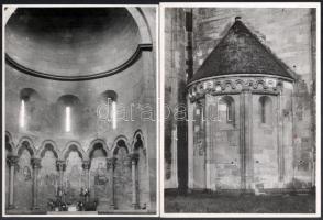 cca 1930 Gyulafehérvár, a székesegyház részletei, 3 db fotó, hátoldalon feliratozva, 23,5×17,5 cm