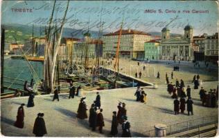 1921 Trieste, Trieszt; Molo S. Carlo e riva Carciotti (EK)