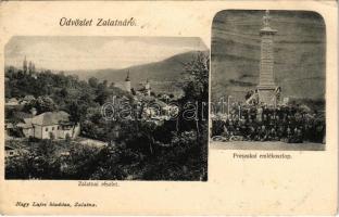 1911 Zalatna, Zlatna; 1848-as emlékoszlop szobor Preszákánál. Nagy Lajos kiadása / monument