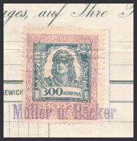 1927 Bp., Pester Müller und Bächer Dampfmühl fejléces számlája illetékbélyeggel, a gyár létképével