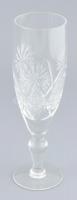 6 db kristály pezsgős pohár, hibátlan, m: 18,5 cm