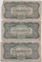 1944. 2P + 5P + 10P (3x) + 20P (3x) "A Vöröshadsereg Parancsnoksága" T:III,III-