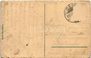 1916 Désakna, Ocna Dejului; Sóbánya, Lajos tárna, bányászok, csille, létra, iparvasút. Gálócsi Samu ...