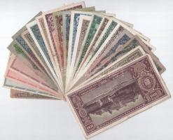 1936-1946. 22db-os bankjegytétel, mind klf, közte 1939. 5P + 1945. 50P + 1946. 1.000.000AP "ame...