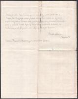 1922 Szeged, Mellis Lajos mészáros, marhakereskedő és sertéshizlaló fejléces levélpapírjára írt levé...