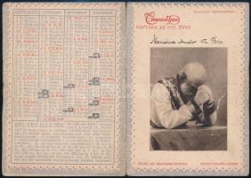 cca 1940 Bozó Gyula (1913-2004) grafikájával díszített, használatlan karácsonyi és újévi üdvözlőkárt...