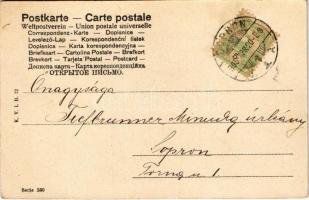 1905 Fröhliche Ostern! / Easter greeting art postcard with lady and sheep. K.V.i.B. 12. Serie 530. (...