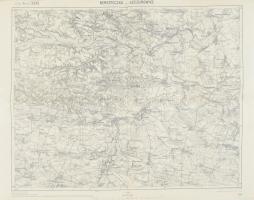 cca 1915 Beresteczko und Szczurowice (Ukrajna) katonai térkép, 1 : 75.000, 54,5x42,5 cm