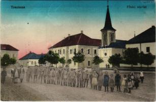 Árvanádasd, Trsztena, Trstená (Tátra); Fő tér, gyerekek, templom / main square, children, church