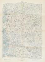 cca 1906 Maria-Theresiopel (Szabadka / Subotica) katonai térkép, 1 : 200.000, K.u.k. militär-geographisches Institut, 66x49 cm