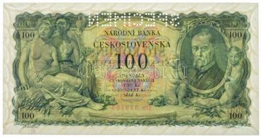 Csehszlovákia 1931. 100K "SPECIMEN (MINTA)" perforációval "Ub 929153" T:I,I- /
...