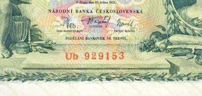 Csehszlovákia 1931. 100K "SPECIMEN (MINTA)" perforációval "Ub 929153" T:I,I- /
...