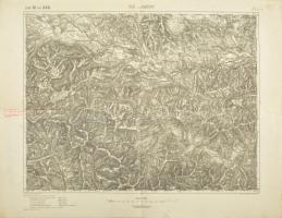cca 1912 Igló und Merény katonai térkép, 1 : 75.000, K.u.k. Militärgeographisches Institut, 60x46 cm