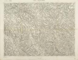 cca 1911 Lisko und Mezőlaborcz katonai térkép, 1 : 75.000, 54x42 cm