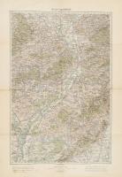 cca 1902 Lundenburg (Breclav / Leventevár) katonai térkép, 1 : 200.000, K.u.k. militär-geographisches Institut, kis lapszéli sérülésekkel, foltokkal, 67x49,5 cm