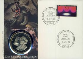 NSZK 1993. "Wagner" Ffm emlékérem érmés bélyeges borítékon, alkalmi bélyegzővel T:PP