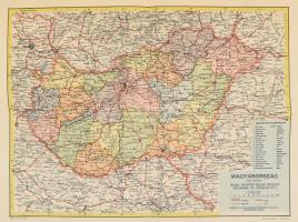cca 1950-1970 Magyarország kézi térképe, kiadja: Honvéd Kiadó Intézet, 1 : 1.500.000, Bp., Offset-ny., 43x33 cm