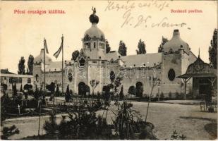 1907 Pécs, Pécsi Országos Kiállítás, Borászati pavilon + So. Stpl. (EK)