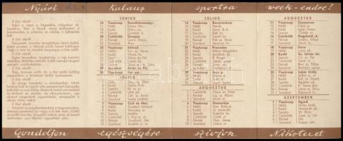 "Túráidra Nikotex" grafikus kártyanaptár, "Piri" grafikája