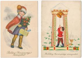 15 db RÉGI üdvözlő motívum képeslap vegyes minőségben / 15 pre-1945 greeting motive postcards in mix...