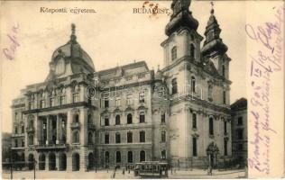 1906 Budapest V. Központi Egyetem, villamos (Rb)