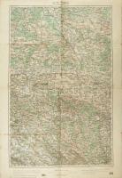 cca 1914 Przemysl katonai térkép, 1 : 200.000, K.u.k. Militärgeographisches Institut, kissé foltos, 63x44 cm