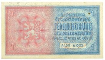 Német Harmadik Birodalom / Cseh-Morva Protektorátus 1939. 1K csehszlovák bankjegy felülbélyegezve ké...