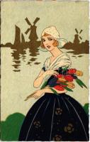 1929 Lady art postcard. ULTRA 2193.