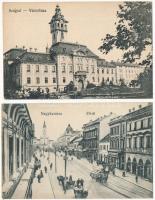 8 db RÉGI magyar város képeslap vegyes minőségben / 8 pre-1945 Hungarian town-view postcards in mixed quality