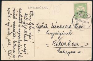 1915 Clair Vilmos (1858-1951) jogász, újságíró, párbajszakértő és felesége által írt üdvözlő képesla...