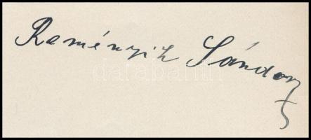 Reményik Sándor (1890-1941) költő autográf "Vándor a tóhoz" c. versének kézirata, szakadás...