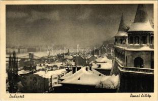 Budapest I. Dunai látkép a Halászbástyáról télen