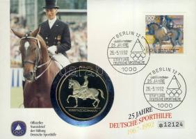 NSZK 1992. "Neckermann" Ffm emlékérem érmés bélyeges borítékon, alkalmi bélyegzővel T:PP