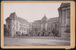 1901 Bukarest, Ministeriul Domeniilor, keményhátú fotó, Dresden, Römmler & Jonas, 10×16 cm / 1901 Bucuresti/Bucharest, Palatul Universitatii
