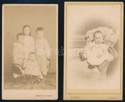 cca 1865-1875 Keményhátú portrék, 7 db, különböző műtermekből (Gondy és Egey, Borsos, Letzter, Anger...