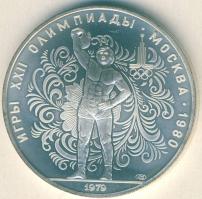Szovjetunió 1979. 10R Ag "Olimpia-súlyemelés" T:BU