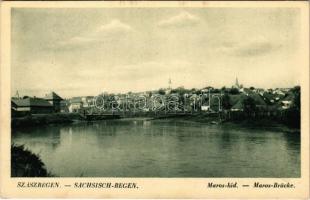 1941 Szászrégen, Reghin; Maros híd. Ernst Philippi / Mures bridge