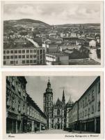 Kassa, Kosice; Szatmáry György utca, dóm / street, church - 2 db régi képeslap / 2 pre-1945 postcards
