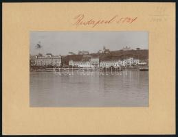 cca 1900 Budapest, Lukács- és Császárfürdő, fotó paszpartuban, Brück&Sohn, 12×17 cm