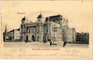 1902 Zagreb, Zágráb; Hrvatsko zemaljsko kazaliste / Horvát nemzeti színház / Croatian national theatre