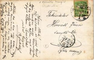 1910 Szabadka, Subotica; Horváth Margit levele a bentlakásos leány iskolából, csoportkép / girl boar...