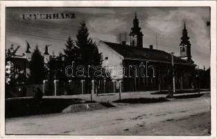 1943 Újverbász, Verbász, Novi Vrbas; utca és templom / street and church. photo