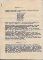 1960 Bp., az Újpesti Dózsa SC fegyelmi bizottságának határozata a kézilabda-csapat játékosaival szemben, gépirat, 2 p., aláírással, pecséttel